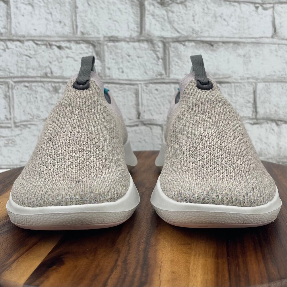 allbirds Women's Slip-On Sneakers in Light Gray with Teal Accent - Picture 8 of 16